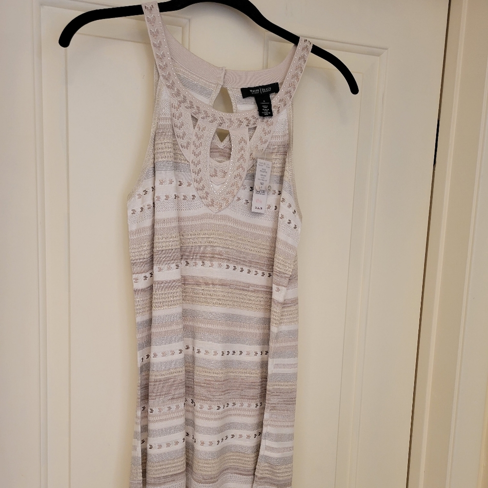 WHBM Gold Racerback Sleeveless Top